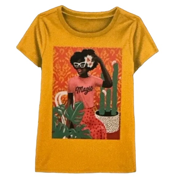 Jolie Noire Girl's 10/12 Black History Month Short Sleeve Graphic Graphic Tee - Picture 1 of 8
